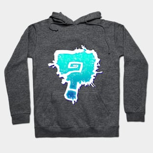 blue question graffiti Hoodie